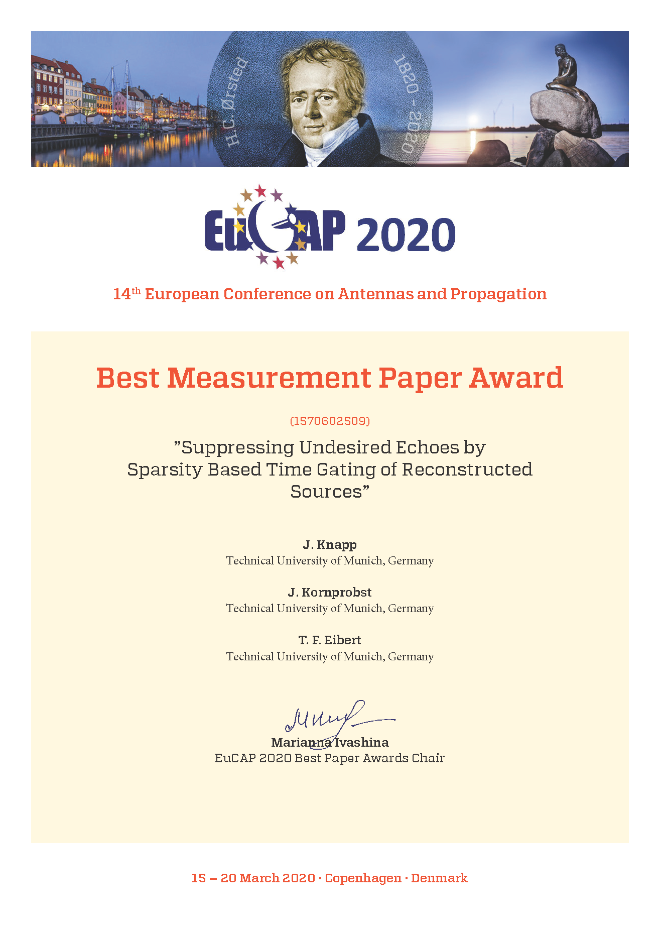 Certificate_BestMeasurementPaperAward1 Certificate_BestMeasurementPaperAward1
