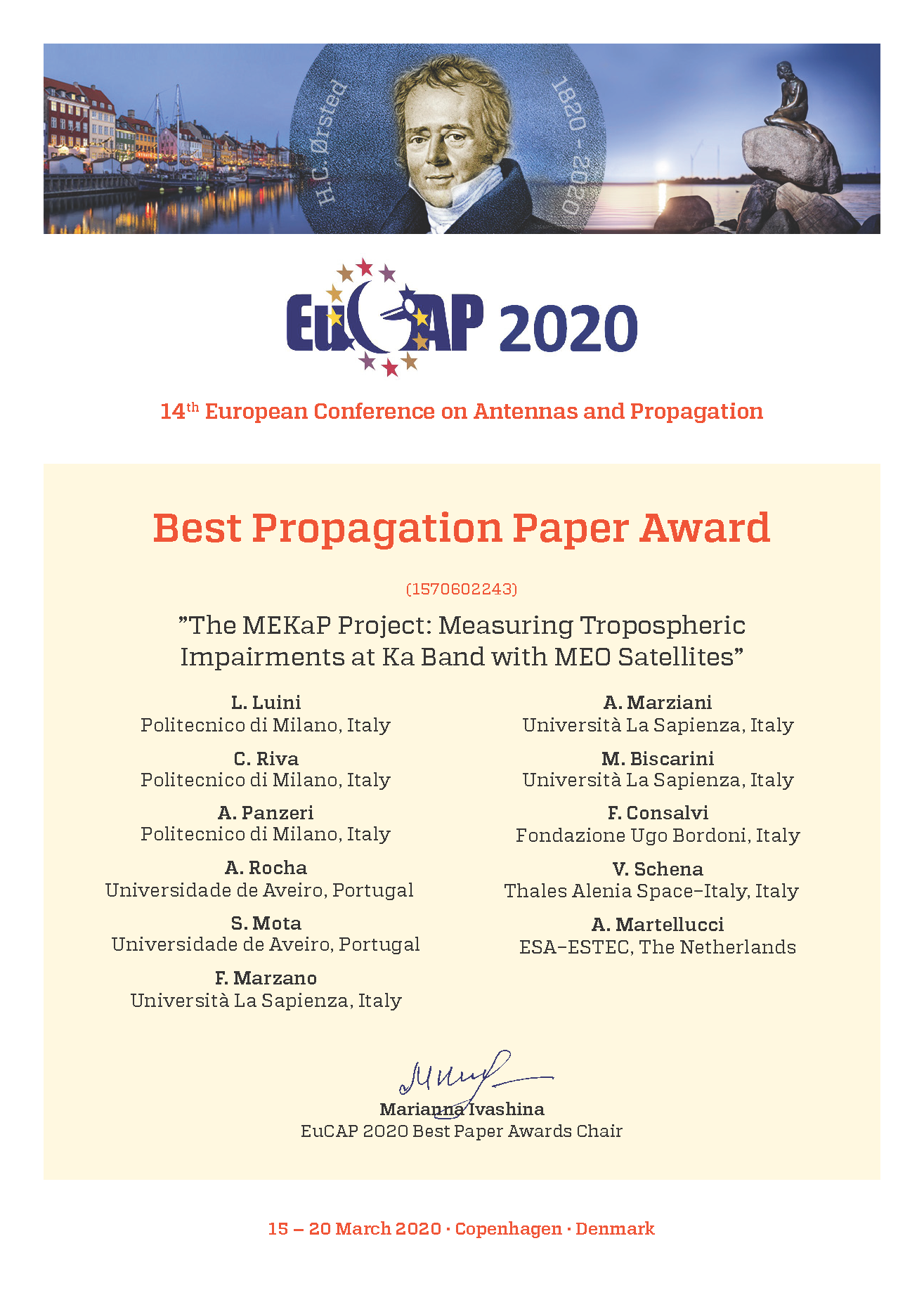 EuCAP2020_Certificate_BestPropagationPaperAward1