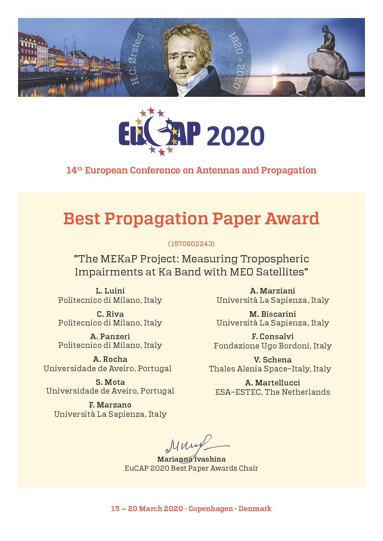 EuCAP2020_Certificate_BestPropagationPaperAward1 EuCAP2020_Certificate_BestPropagationPaperAward1